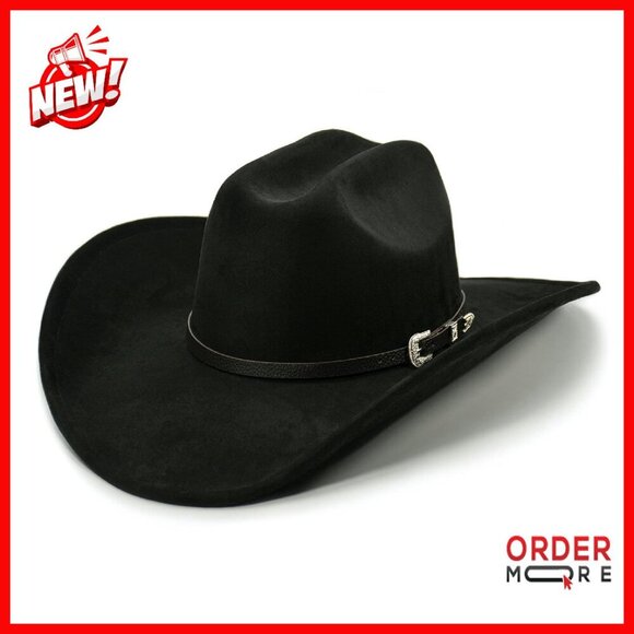 Shapeable Wide Brim Felt Cowboy Hat for Women and Men main image 6
